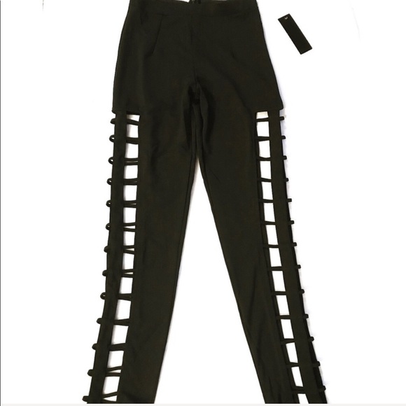 Ladder Cut Thick Leggings - Picture 2 of 2